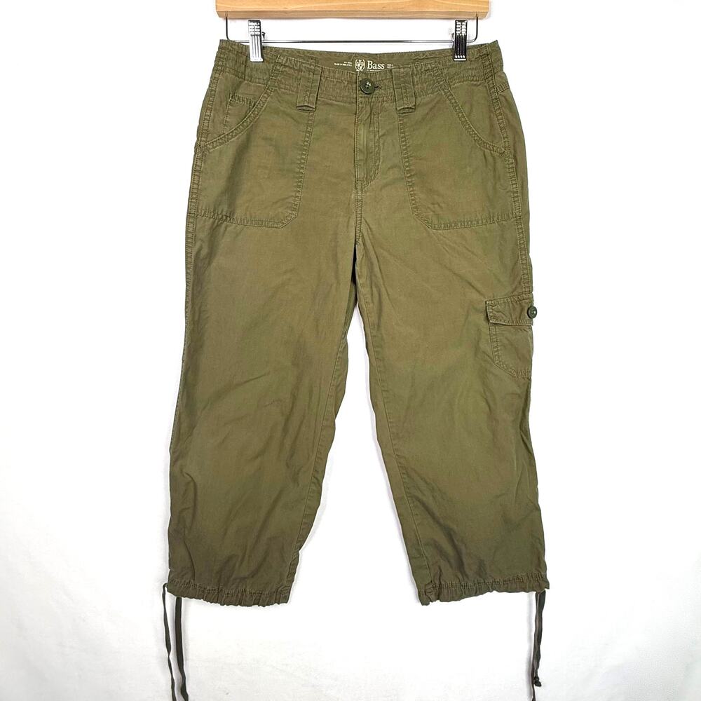 GH Bass & Co Olive Cargo Capri Pants 6